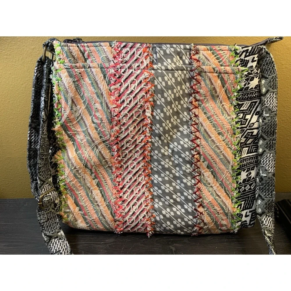 Your Journey‎ Demdaco Colorful Patchwork Weekender Boho Carpet Bag Pockets